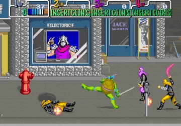 Teenage Mutant Hero Turtles (UK 4 Players) screen shot game playing